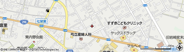 千葉県富里市七栄周辺の地図