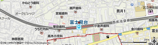まいばすけっと富士見台駅北店周辺の地図