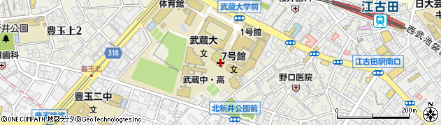 武蔵高等学校　高等学校同窓会周辺の地図
