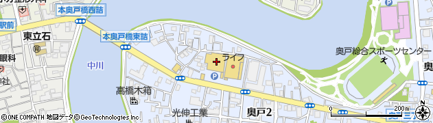 ビバホーム奥戸街道店周辺の地図