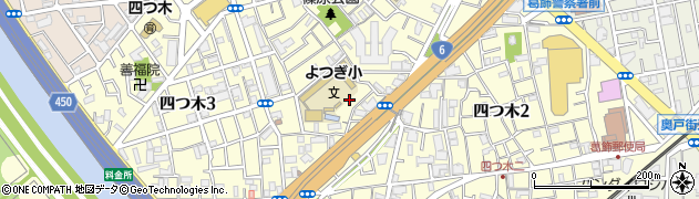 東京都葛飾区四つ木周辺の地図