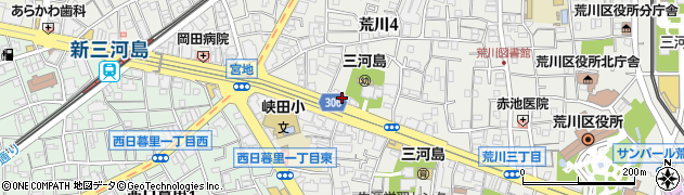 東京都荒川区荒川4丁目6周辺の地図