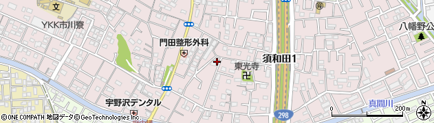 千葉県市川市須和田周辺の地図