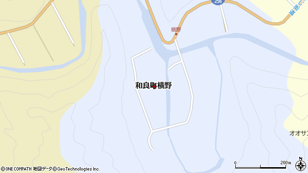 〒501-4506 岐阜県郡上市和良町横野の地図