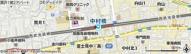 ファミリーマートトモニー中村橋駅店周辺の地図
