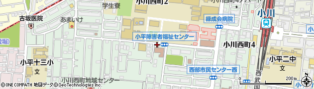 東京都小平市小川西町周辺の地図