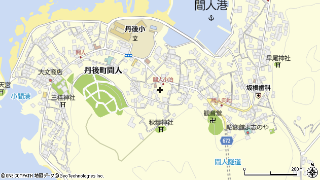 〒627-0201 京都府京丹後市丹後町間人の地図