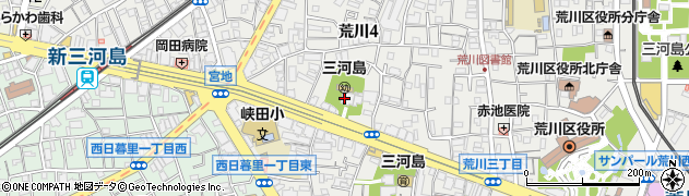 東京都荒川区荒川4丁目5周辺の地図