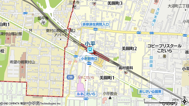 小平駅（東京都小平市） 駅・路線から地図を検索