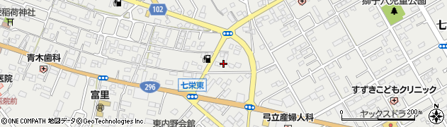 千葉県富里市七栄413周辺の地図