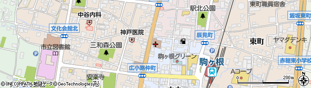 駒ヶ根郵便局集荷周辺の地図