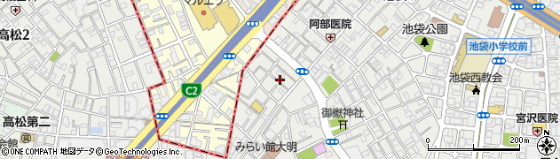東京都豊島区池袋3丁目38-7周辺の地図