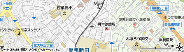 東京都豊島区西巣鴨2丁目4周辺の地図