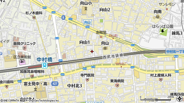 〒176-0022 東京都練馬区向山の地図