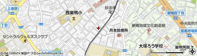 東京都豊島区西巣鴨2丁目10周辺の地図