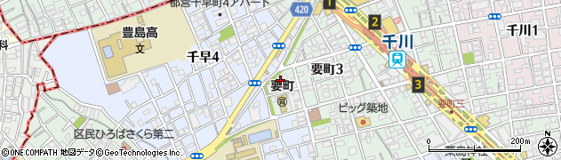 東京都豊島区要町3丁目18周辺の地図