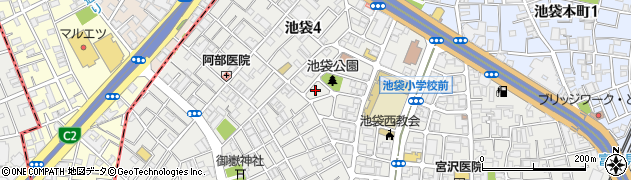 東京都豊島区池袋4丁目8-3周辺の地図