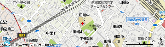 北区立田端中学校周辺の地図