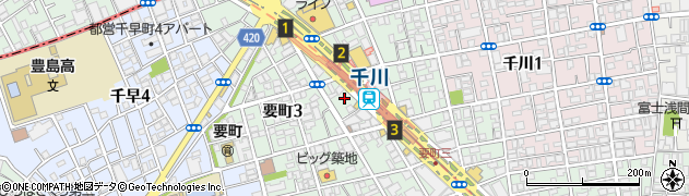 東京都豊島区要町3丁目12周辺の地図