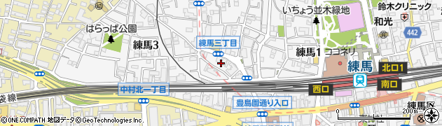 東京都練馬区練馬3丁目19周辺の地図