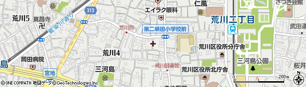 東京都荒川区荒川4丁目26周辺の地図