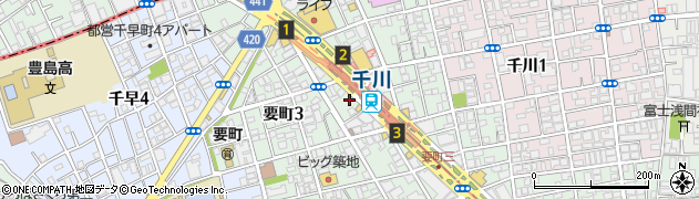 東京都豊島区要町3丁目12-13周辺の地図