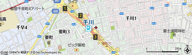 千川駅前パーク１駐車場周辺の地図