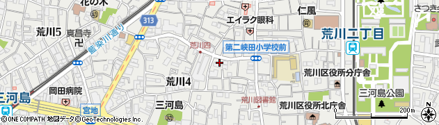 東京都荒川区荒川4丁目30周辺の地図