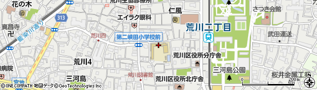 東京都荒川区荒川周辺の地図