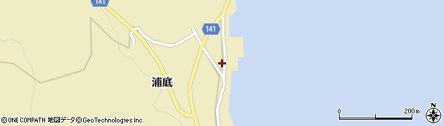 浦底会館周辺の地図
