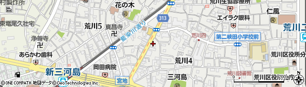 東京都荒川区荒川4丁目36周辺の地図