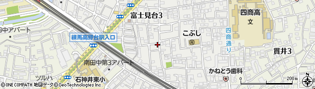東京都練馬区富士見台周辺の地図