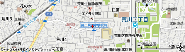 東京都荒川区荒川4丁目50-2周辺の地図