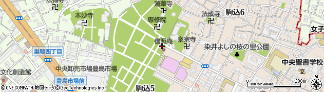 東京都立染井霊園管理所周辺の地図