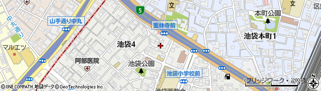 東京都豊島区池袋4丁目32-4周辺の地図