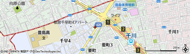 東京都豊島区要町3丁目25周辺の地図