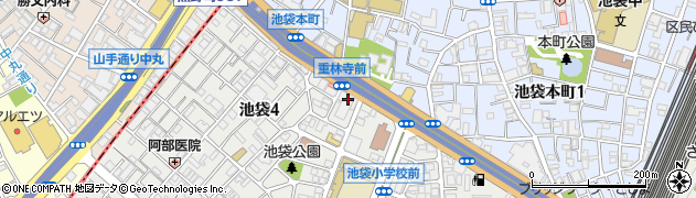 東京都豊島区池袋4丁目32周辺の地図