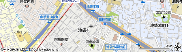 東京都豊島区池袋4丁目18-6周辺の地図