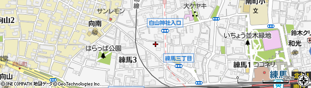 東京都練馬区練馬3丁目24-15周辺の地図