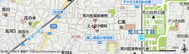 東京都荒川区荒川4丁目53周辺の地図