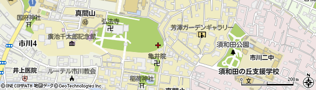 千葉県市川市真間周辺の地図