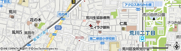 東京都荒川区荒川4丁目46周辺の地図