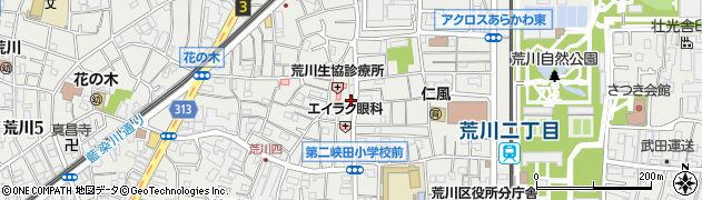 東京都荒川区荒川4丁目54-1周辺の地図