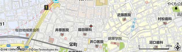 東京都練馬区栄町周辺の地図