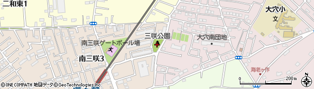 三咲公園周辺の地図