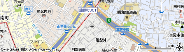 東京都豊島区池袋4丁目13-12周辺の地図