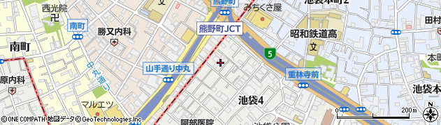 東京都豊島区池袋4丁目13周辺の地図