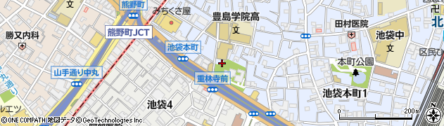 東京都豊島区池袋本町2丁目3-9周辺の地図