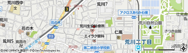 東京都荒川区荒川4丁目55周辺の地図