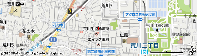 東京都荒川区荒川4丁目55-6周辺の地図